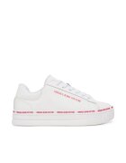 Versace Jeans Couture Дамски кецове 79VA3SK5 - естествена кожа - бял/розов