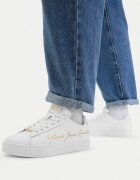 Versace Jeans Couture Дамски кецове естествена кожа - бели