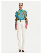Versace Jeans Couture Дамски панталони бели - плат