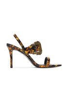 Versace Jeans Couture Дамски сандали - черен/златист - екологична кожа