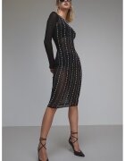 Versace Jeans Couture Ефирна рокля - Слонова кост/Черен