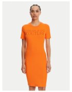 Versace Jeans Couture Ежедневна дамска рокля оранжева - изработена от качествени материали