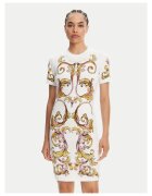 Versace Jeans Couture Ежедневна рокля за жени бяла - качествена материя