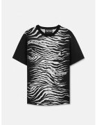 Versace Jeans Couture Извънгабаритно трико с животински принт - Черен