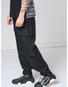 Versace Jeans Couture Карго панталон с лого - Бял/Черен
