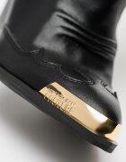 Versace Jeans Couture Кожени ботуши с ток Черен