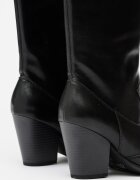 Versace Jeans Couture Кожени ботуши с ток Черен