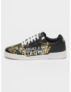 Versace Jeans Couture Кожени спортни обувки Brooklyn с лого - Черен/Шафраново жълто
