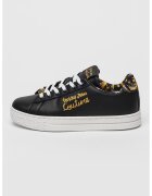 Versace Jeans Couture Кожени спортни обувки с еко кожа - Златист/Черен