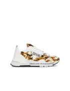 Versace Jeans Couture Маратонки 79VA3S - бял/златист - текстил