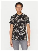 Versace Jeans Couture Мъжка тениска черна - памучна - с абстрактен принт