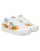 Versace Jeans Couture Мъжки кецове - 80YA3SK6 ZSE04 - естествена кожа - бели