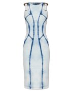 Versace Jeans Couture Миди рокля със закопчаване с цип на гърба - Син