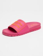 Versace Jeans Couture Равни чехли с лого Светлорозов/Мандарина