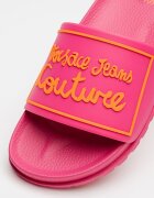 Versace Jeans Couture Равни чехли с лого Светлорозов/Мандарина