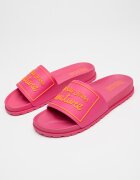 Versace Jeans Couture Равни чехли с лого Светлорозов/Мандарина