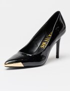 Versace Jeans Couture Заострени обувки от еко кожа Черен