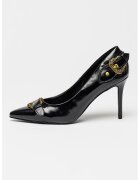 Versace Jeans Couture Заострени обувки с декоративни токи - Черен