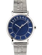Versace Мъжки часовник V-Essential - неръждаема стомана - 40мм - водоустойчив 5 ATM - сребрист