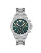 Versace Мъжки часовник VE2E00821 45мм - метален - каишка от екологична кожа - водоустойчив 5 ATM
