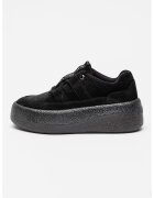 VIC MATIE Велурени спортни обувки Scarpa с равна платформа - Черен