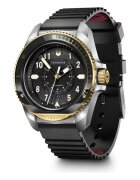 Victorinox Мъжки часовник Journey 1884 - каучук/инокс - кварцов механизъм Ronda 715 - дата - 20 ATM - сребристо-черен
