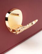 Vince Camuto Чанта от еко кожа с презрамка-верижка Тъмночервен
