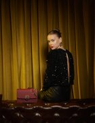 Vince Camuto Чанта от еко кожа с презрамка-верижка Тъмночервен