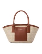 Vince Camuto Чанта през рамо от еко кожа - Сиво-кафяв/Крем