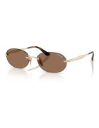 VOGUE EYEWEAR Овални слънчеви очила с метална рамка Златист