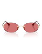 VOGUE EYEWEAR Овални слънчеви очила с метална рамка Златист/Бордо