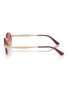 VOGUE EYEWEAR Овални слънчеви очила с метална рамка Златист/Бордо