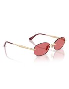 VOGUE EYEWEAR Овални слънчеви очила с метална рамка Златист/Бордо