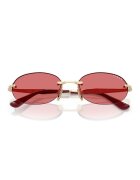 VOGUE EYEWEAR Овални слънчеви очила с метална рамка Златист/Бордо