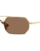VOGUE EYEWEAR Шестоъгълни слънчеви очила с поляризация Златист