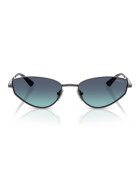 VOGUE EYEWEAR Унисекс слънчеви очила Cat-eye Тъмнозелен/Тъмносребрист