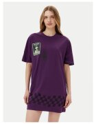 Volcom Ежедневна дамска рокля лилава - мека материя
