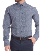 W Wegener Мъжка риза - Риза SLIM FIT 6963 - Синя