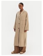 Weekend Max Mara Палто необработена вълна бежово Бежов