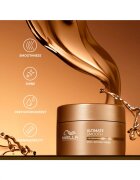 Wella Professionals Маска за коса Ultimate Smooth Хидратираща За суха и изтощена коса Със сквалан и омега 9 С антистатичен ефект 30 мл