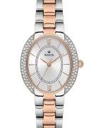 Wesse Дамски часовник модел WWL113006 - правоъгълна каса 27.5x33.5мм - стомана - розово-златист/сребрист - водоустойчив 3 ATM