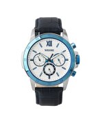 Wesse Мъжки часовник модел WWG400004L - сребрист - синя каишка - кварцов механизъм - водоустойчивост 3 ATM