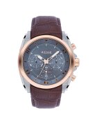 Wesse Мъжки часовник модел WWG400201L - сребрист - кафява каишка - водоустойчивост 5 ATM - кварцов механизъм