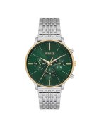 Wesse Мъжки часовник модел WWG401105SSA - сива стоманена каишка - зелен циферблат - 42x42мм