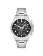 Wesse Мъжки часовник WWG205207 - 46 мм - стоманена каишка - водоустойчив на 5 ATM - сребрист - черен циферблат