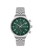 Wesse Мъжки часовник WWG207405 - 43 мм - стомана - водоустойчив 5 ATM - сребрист - зелен циферблат