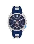 Wesse Мъжки часовник WWG401903 - 47 мм - силиконова каишка тъмносиня - корпус от стомана - водоустойчивост 5 ATM