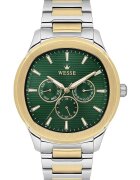Wesse Мъжки часовник WWG402904 - 44 мм - стоманена каишка - зелен циферблат - златист/сребрист - 5 ATM