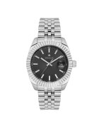 Wesse Мъжки часовник WWG403004 - 41 мм - стоманена каишка - водоустойчив на 5 ATM - сребрист - черен циферблат