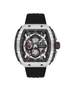 Wesse Мъжки часовник WWG403101 - 43мм - черна силиконова каишка - сребрист метален корпус
